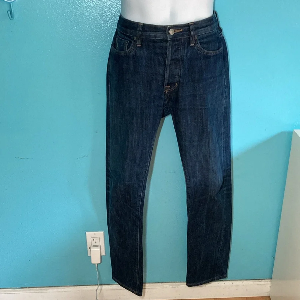 Outerknown Ambassador S.E.A Mens Jeans 31 X 32 Organic Cotton Slim Dark Denim